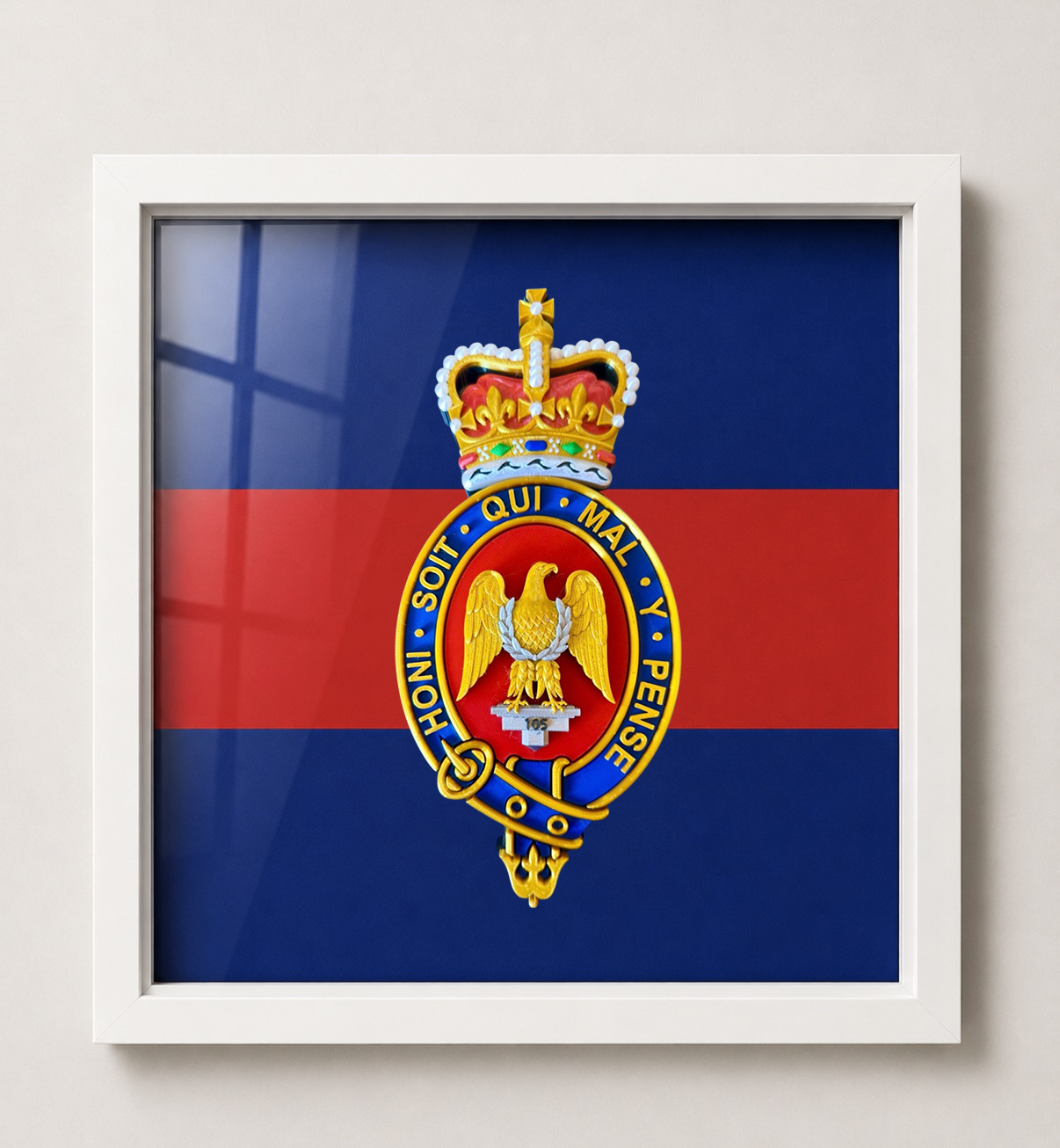 Blues and Royals Cypher Cap Badge Display Frame – Queen's Crown | Officially Licensed