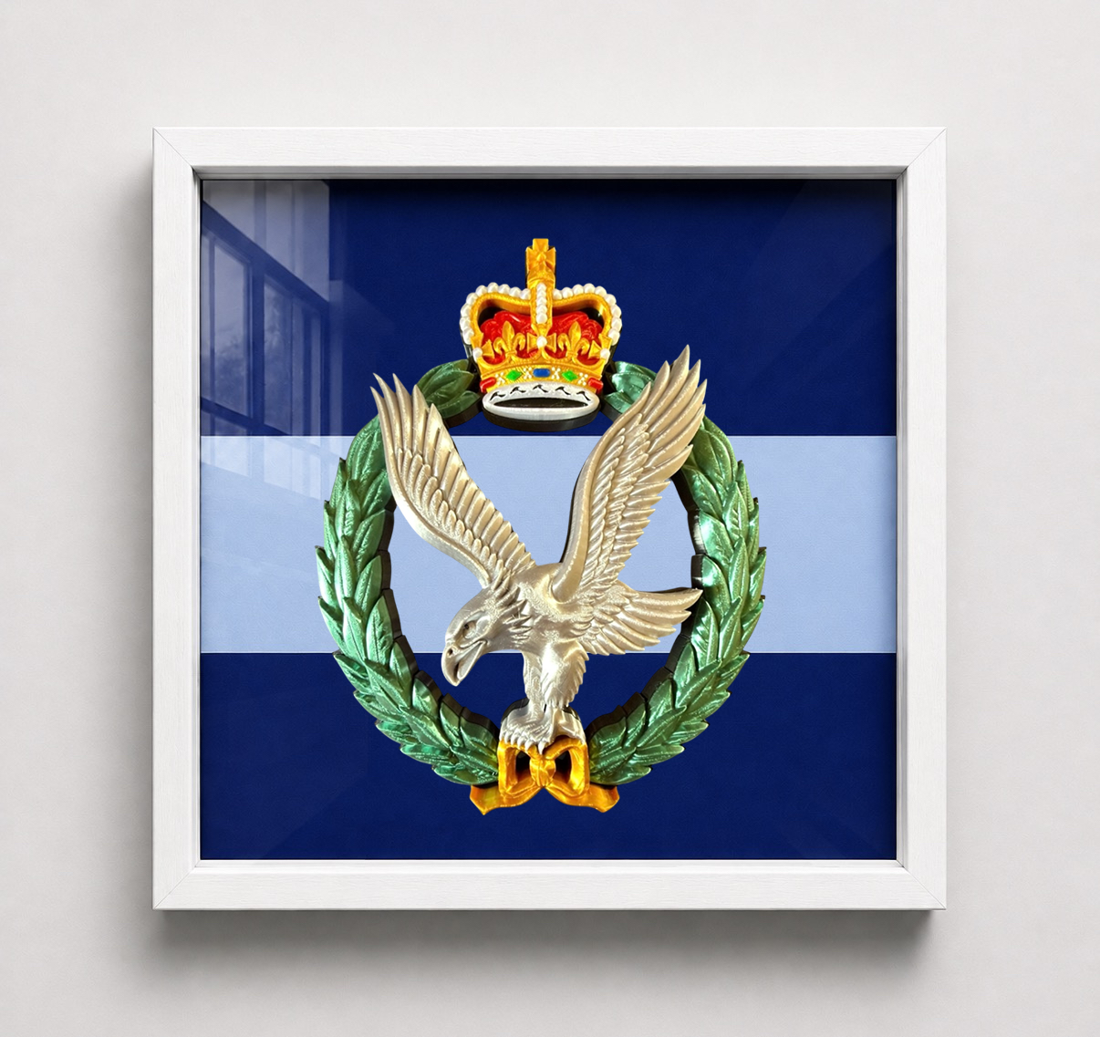 Army Air Corps Cap Badge Display Frame Queen's Crown | Officially Licensed
