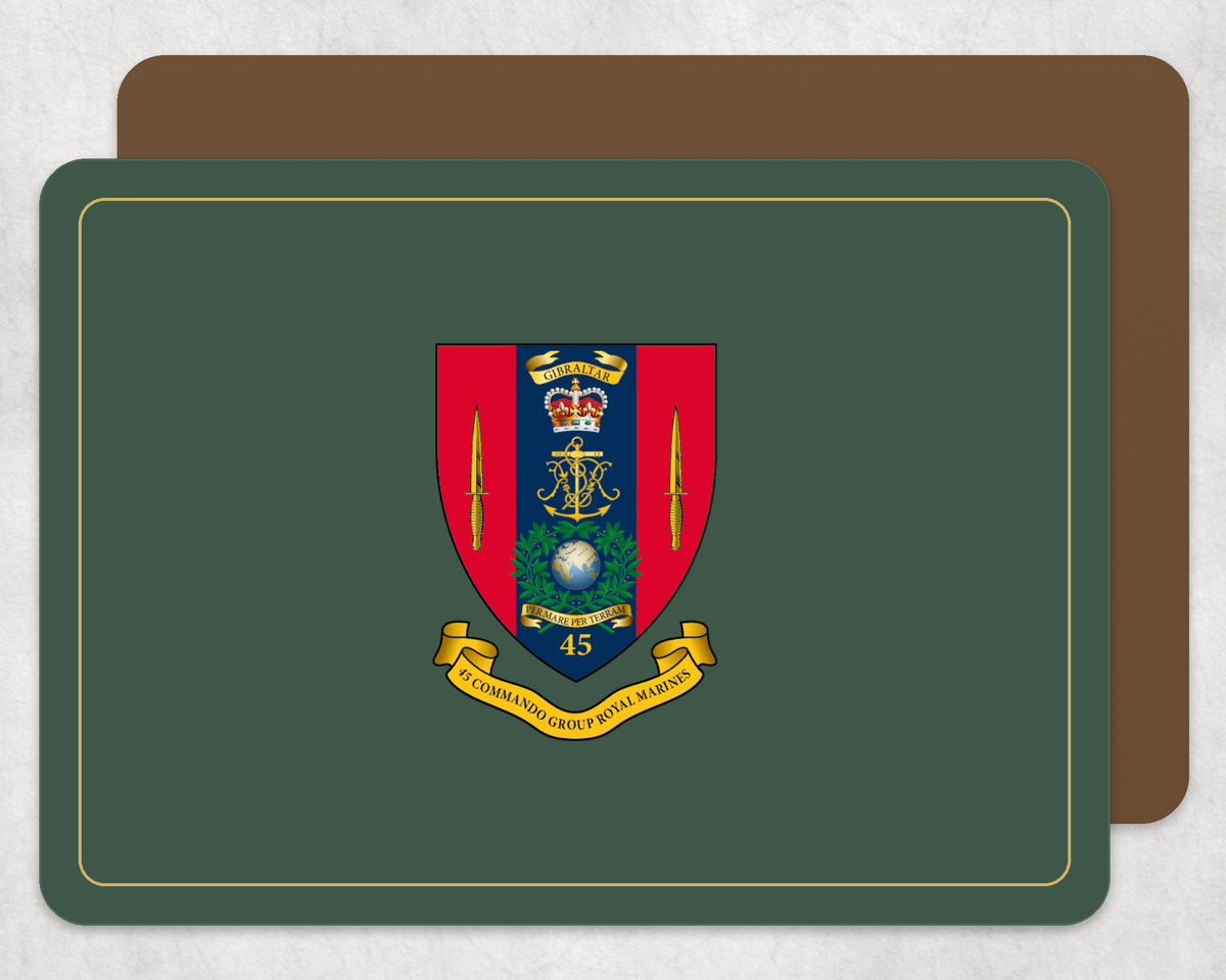 45 Commando RM - Placemat â€” RM Coaster_3E5748_Gold_Border_Smart_Object copy