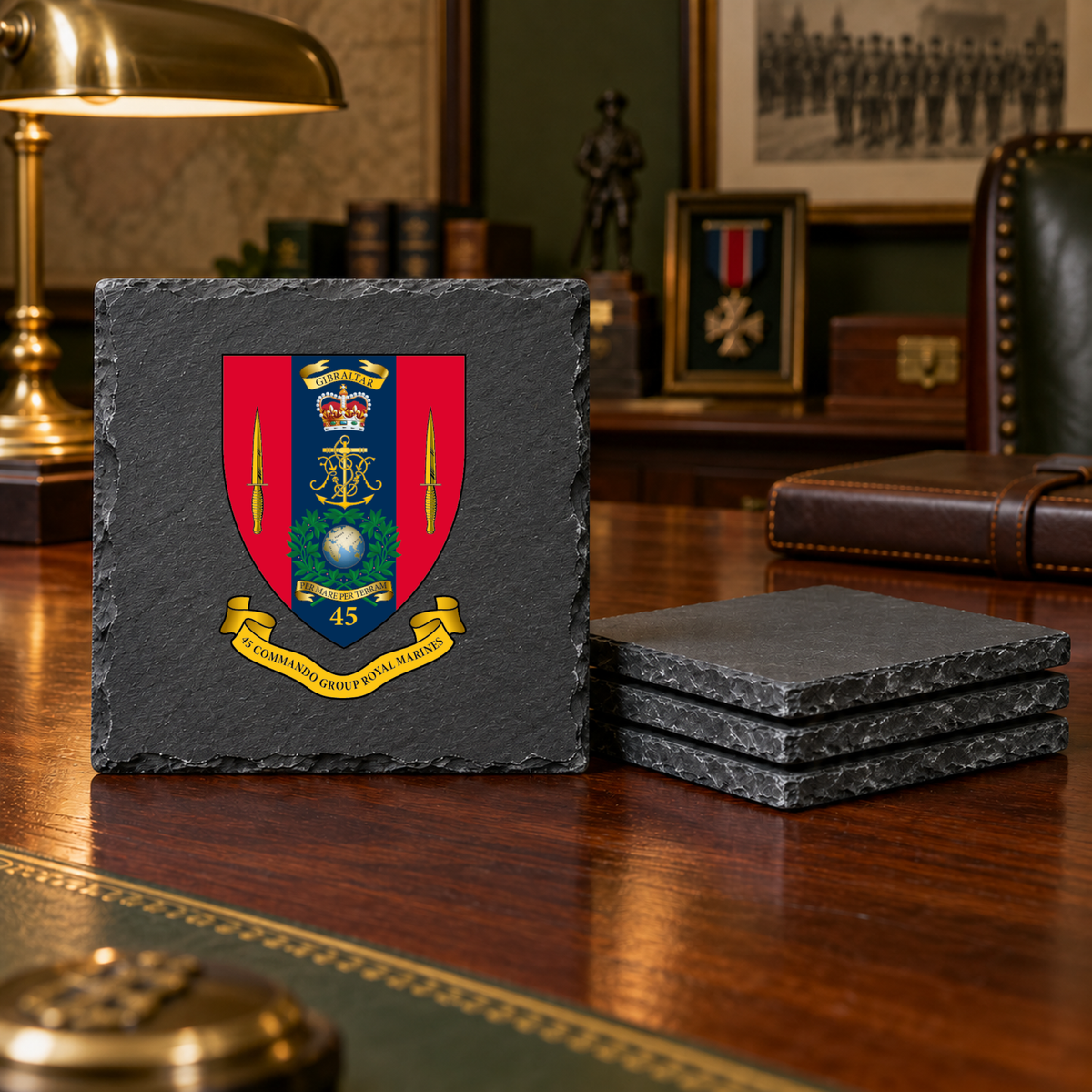 45 Commando RM - Slate Coaster Set | The Crafty Black Dog