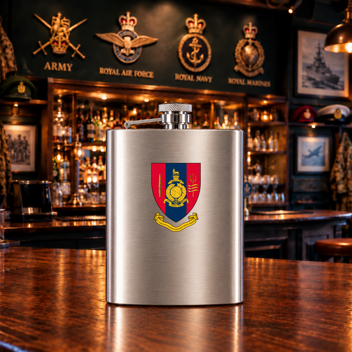 47 Commando RM - Hip Flask | The Crafty Black Dog â€” Hip_Flask