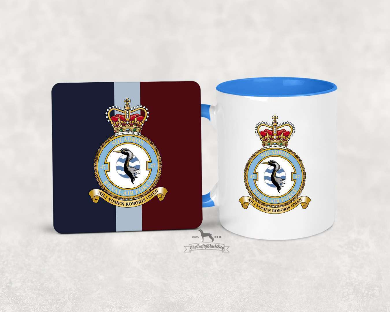 47 SQUADRON RAF - MUG and COASTER SET