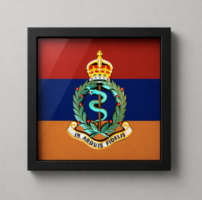 Royal Army Medical Corps King's Crown Cap Badge Display Frame | Officially Licensed