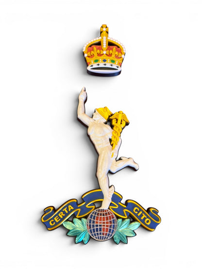 Royal Corps of Signals King's Crown Cap Badge