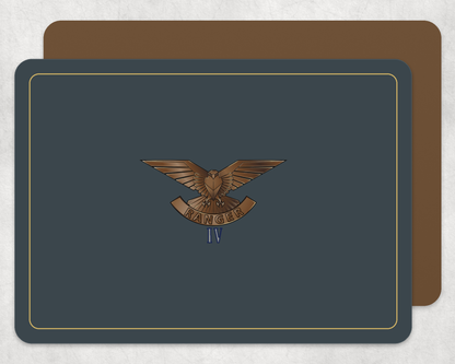4th Battalion, The Ranger Regiment (4 RANGER) - Placemat â€” Ranger Coaster_3B464C_Gold_Border_Smart_Object copy