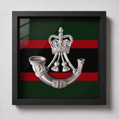 The Rifles Cap Badge Display Frame – Queen's Crown | Officially Licensed