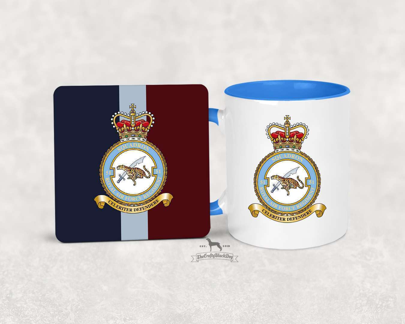 51 SQUADRON RAF REGT - MUG and COASTER SET