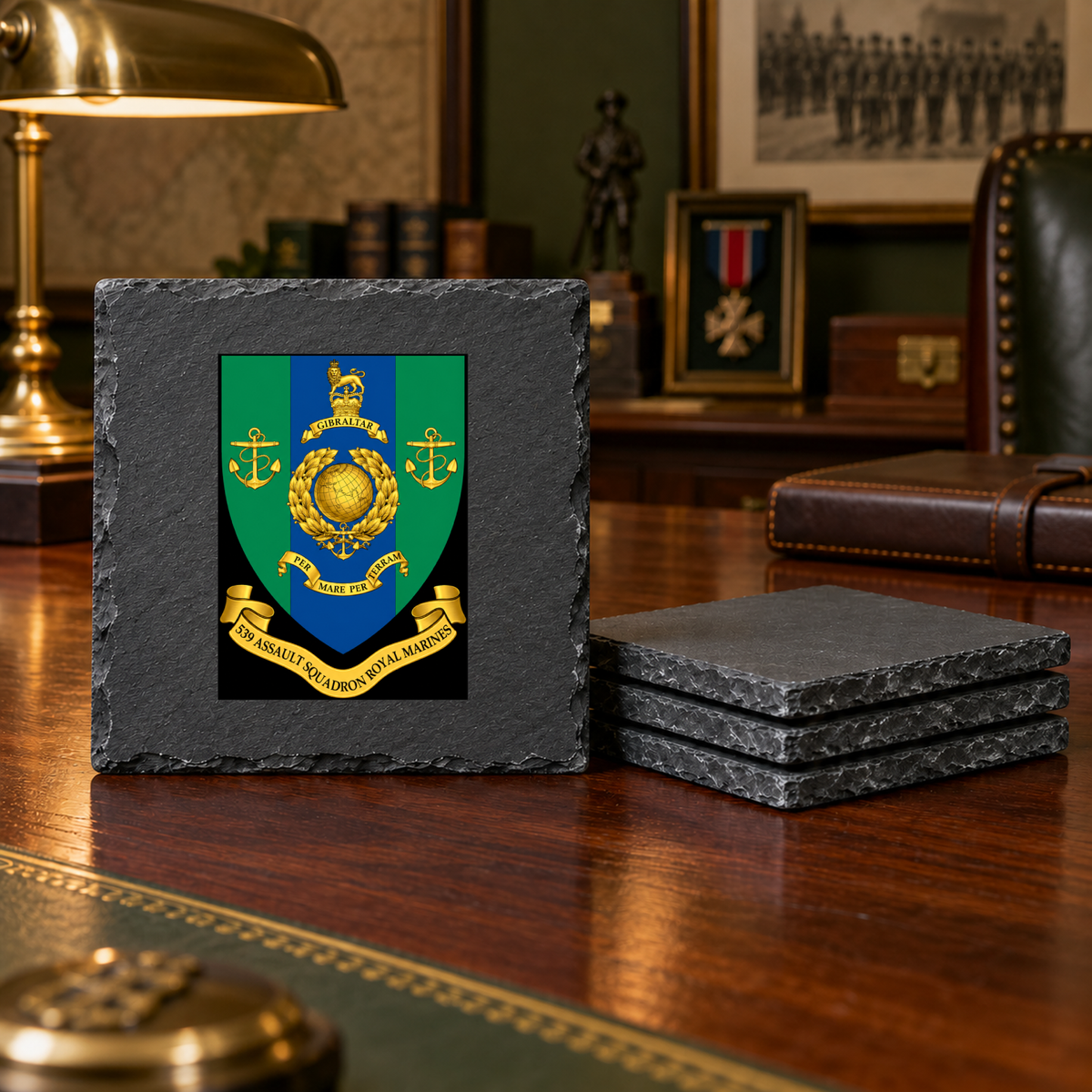 539 Assault Sqn RM - Slate Coaster Set | The Crafty Black Dog