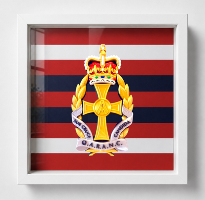 Queen Alexandra's Royal Army Nursing Corps Queen's Crown Cap Badge Display Frame | Officially Licensed