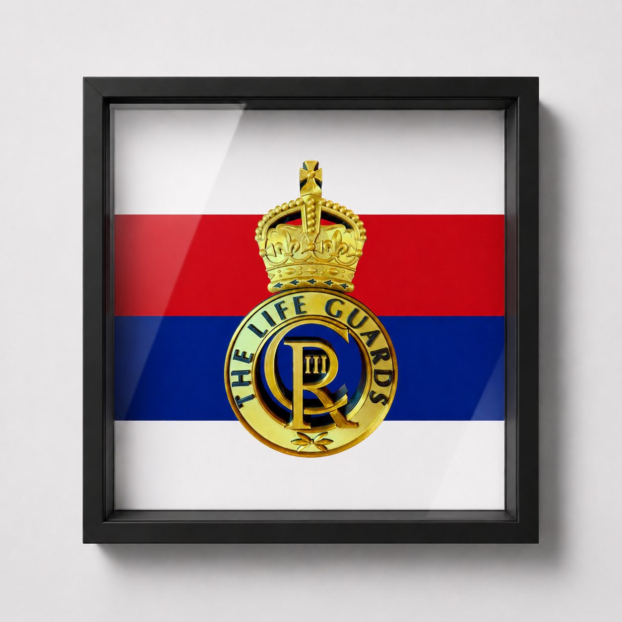 Life Guards Cap Badge Display Frame | King's Crown | MOD-Licensed Gift
