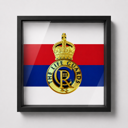 Life Guards Cap Badge Display Frame | King's Crown | MOD-Licensed Gift