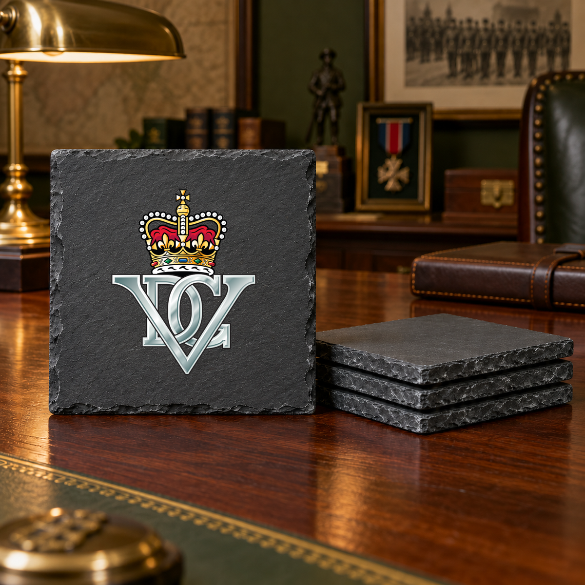 5th Royal Irish Dragoon Guards - Slate Coaster Set | The Crafty Black Dog