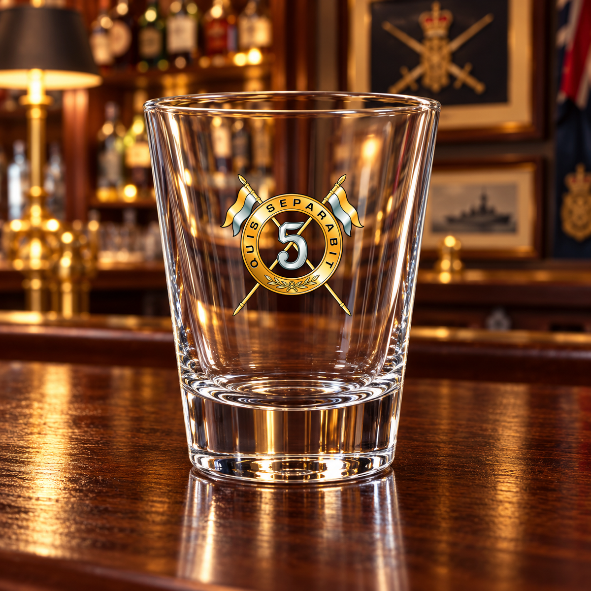 5th Royal Irish Lancers - Shot Glasses | The Crafty Black Dog — Frosted_Shot_Glass_Military_Bar_Smart_Object copy