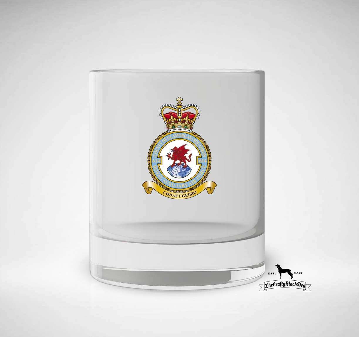 614 (County of Glamorgan) SQN RAuxAF - Whiskey/Spirit Glass