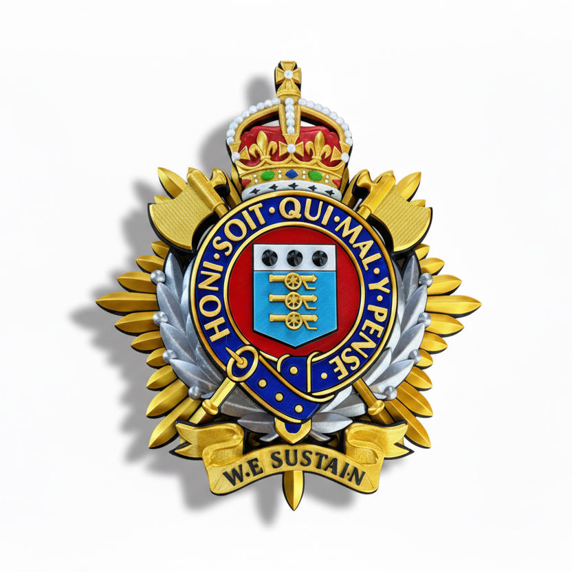 Royal Logistics Corps King's Crown Cap Badge