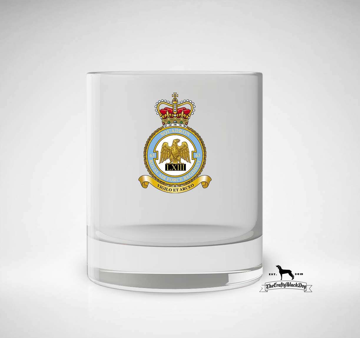 63 SQUADRON RAF Regt - Whiskey/Spirit Glass