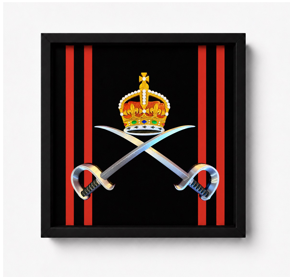 Royal Army Physical Training Corps (RAPTC) Cap Badge Display Frame – King's Crown | Officially Licensed