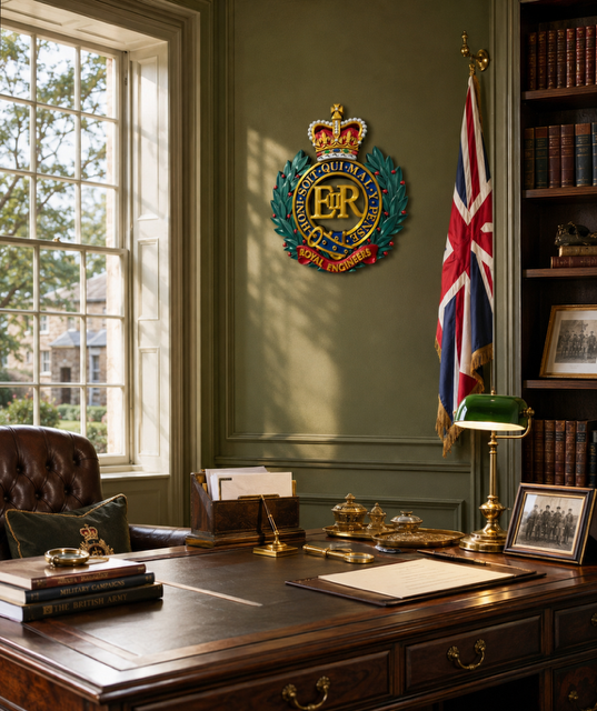 Royal Engineers Queen's Crown Cap Badge | Officially Licensed