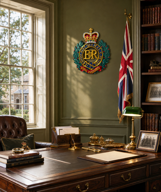 Royal Engineers Queen's Crown Cap Badge | Officially Licensed