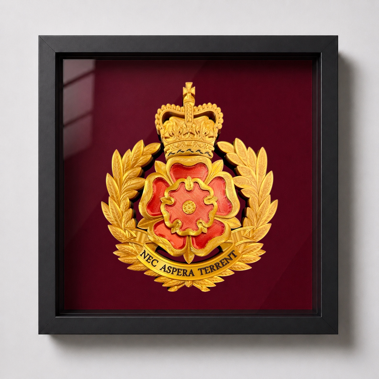 Duke of Lancaster's Regiment Cap Badge Display Frame – Queen's Crown | Officially Licensed