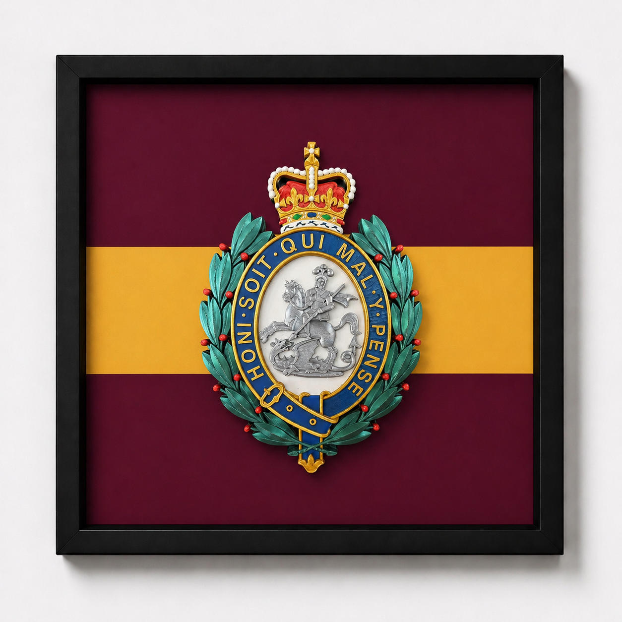 Royal Regiment of Fusiliers Queen's Crown Cap Badge Display Frame | Official MOD-Licensed Gift
