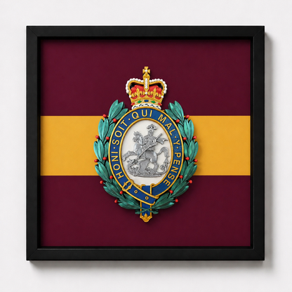 Royal Regiment of Fusiliers Queen's Crown Cap Badge Display Frame | Official MOD-Licensed Gift