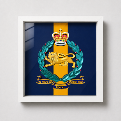 King's Own Royal Border Regiment Full Colour Crest Stable Belt Display Frame | Officially Licensed