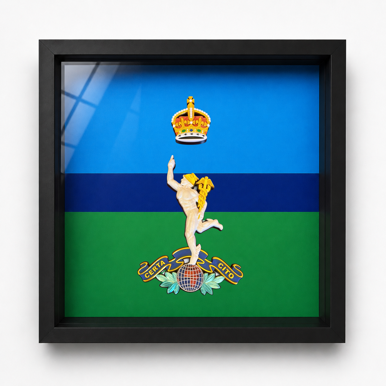 Royal Corps of Signals Cap Badge Display Frame King's Crown | Officially Licensed