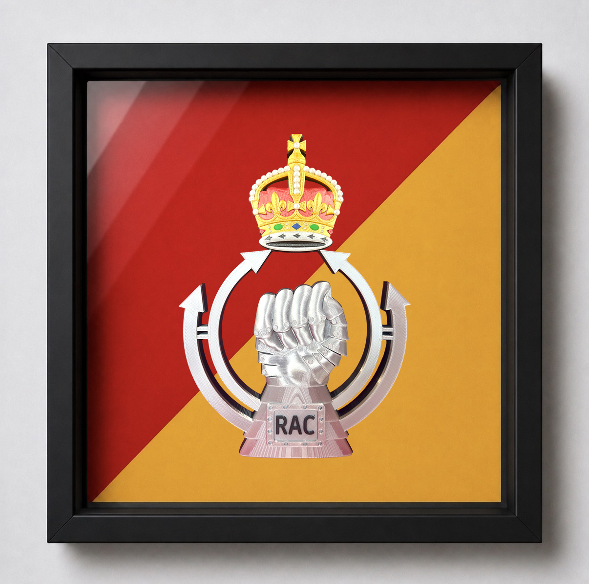 Royal Armoured Corps King's Crown Cap Badge Display Frame | Official MOD-Licensed Gift