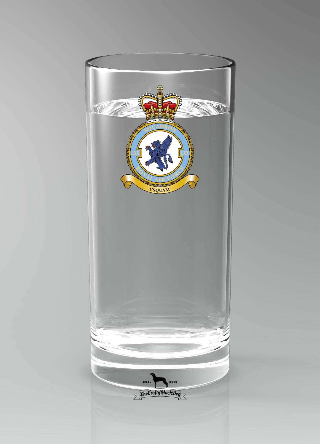 70 Squadron - Straight Gin/Mixer/Water Glass