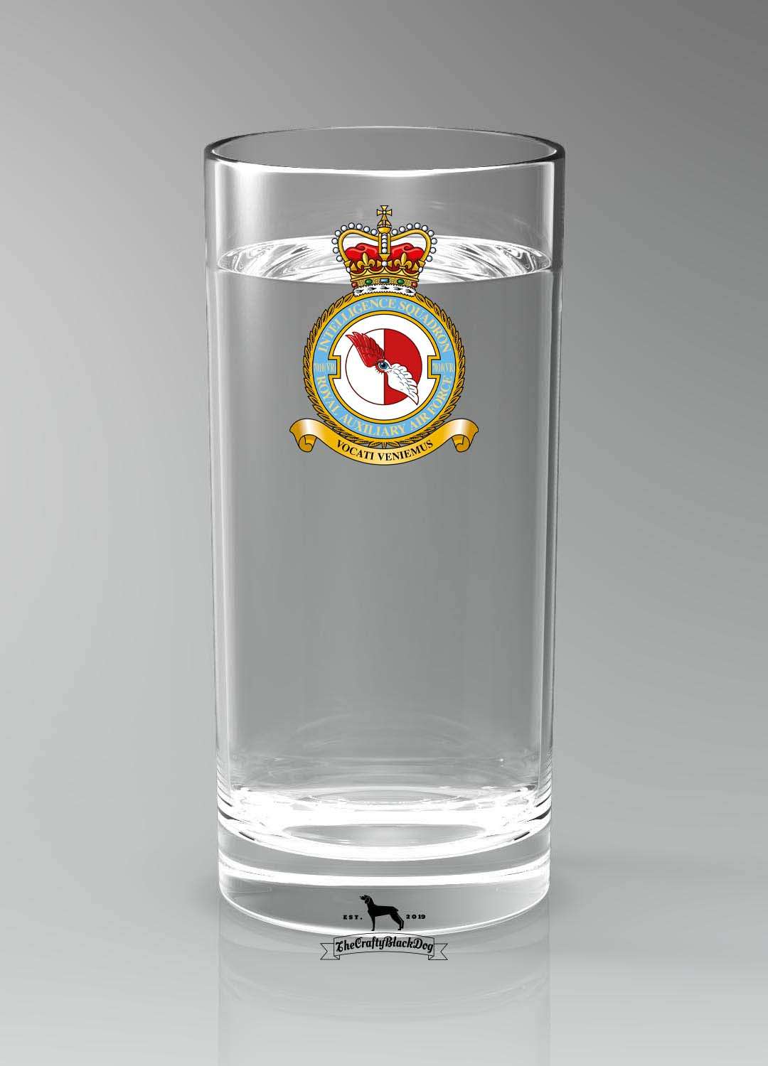 7010 VR Intelligence SQN RAuxAF - Straight Gin/Mixer/Water Glass