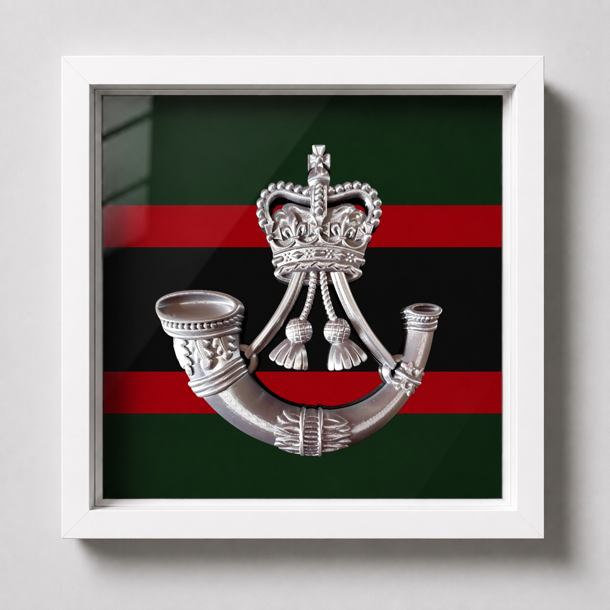 The Rifles Cap Badge Display Frame – Queen's Crown | Officially Licensed
