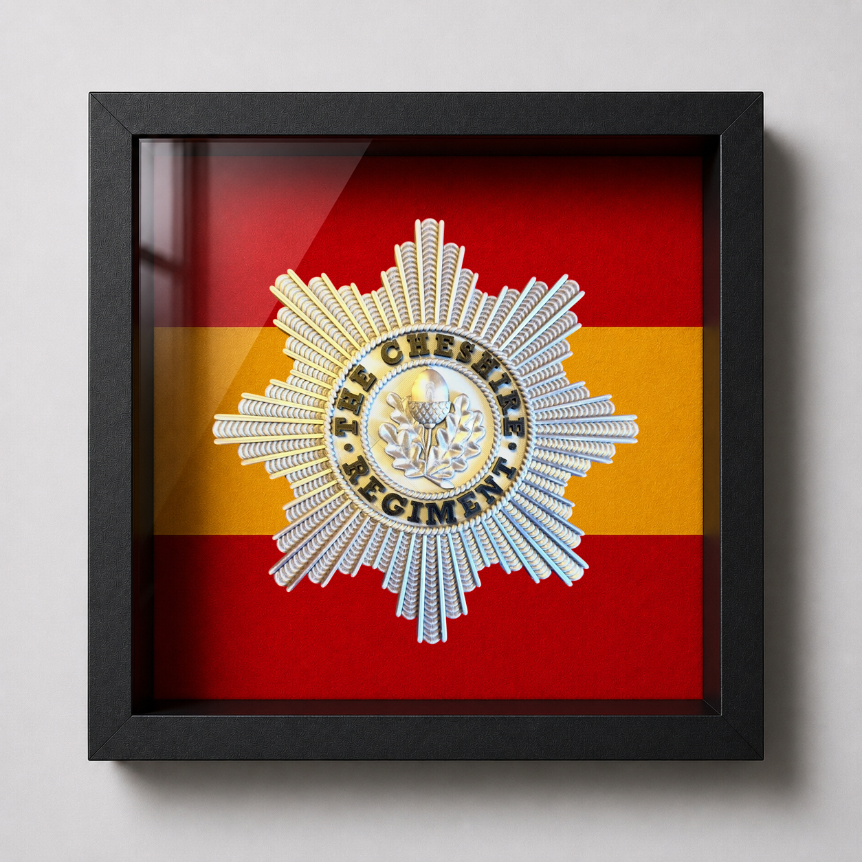 Cheshire Regiment Cap Badge Display Frame | Officially Licensed