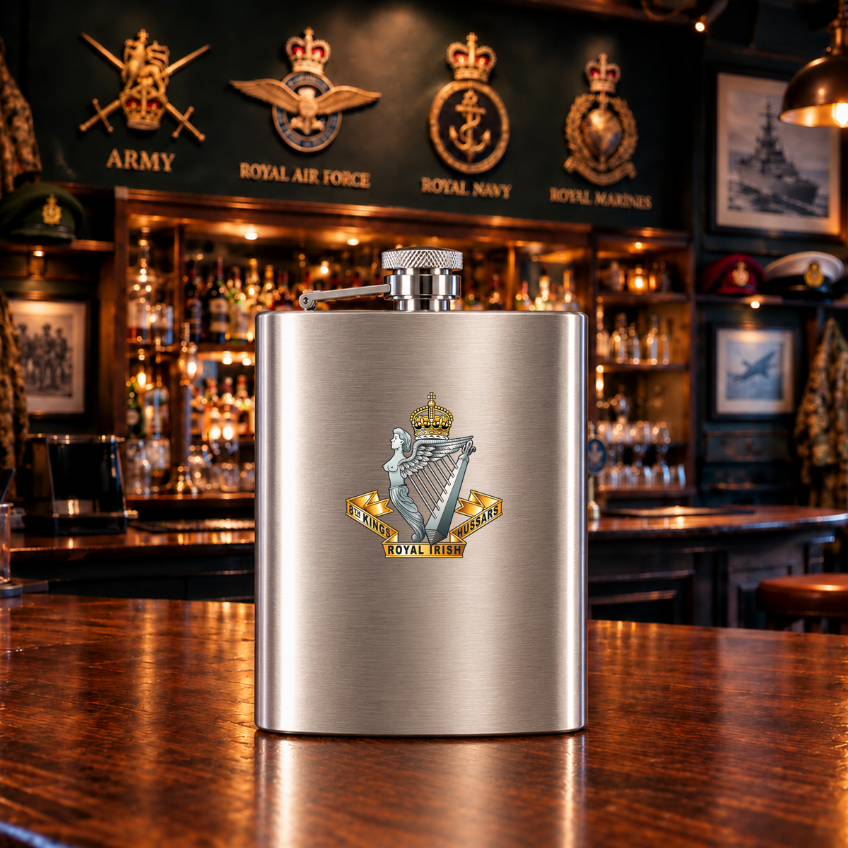 8 Kings Royal Irish Hussars - Hip Flask — Hip_Flask