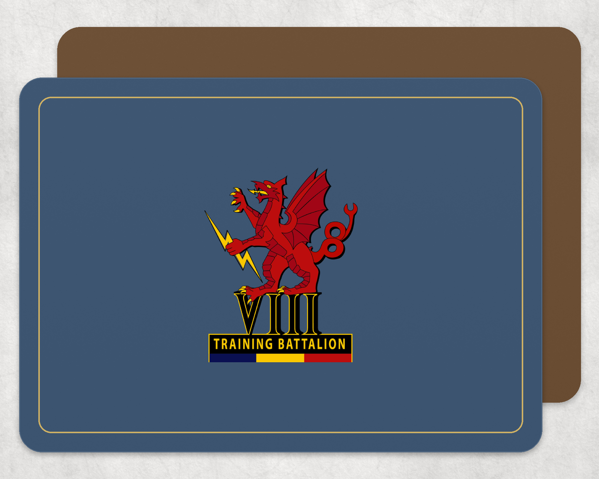 8 Training Bn REME - Placemat â€” Light_Navy_Gold_Hardback_Placemat-2 copy