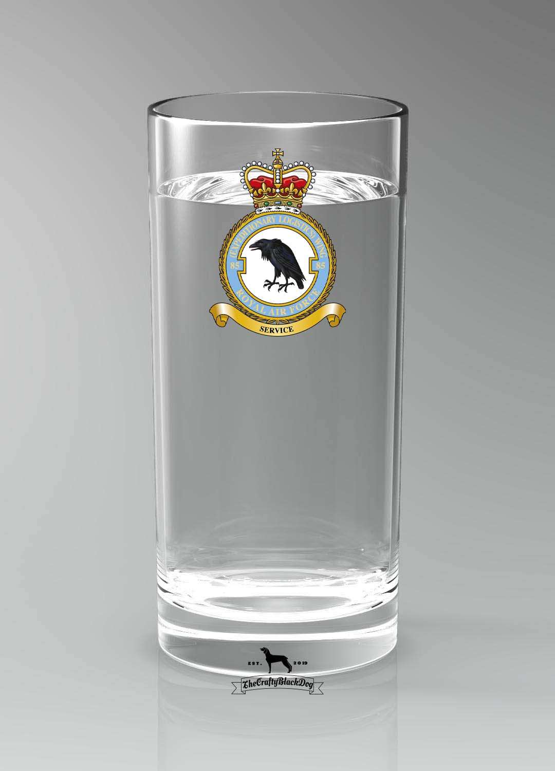 85 Expeditionary Logistics Wing RAF - Straight Gin/Mixer/Water Glass