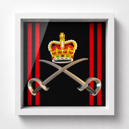 Royal Army Physical Training Corps (RAPTC) Cap Badge Display Frame – Queen's Crown | Officially Licensed