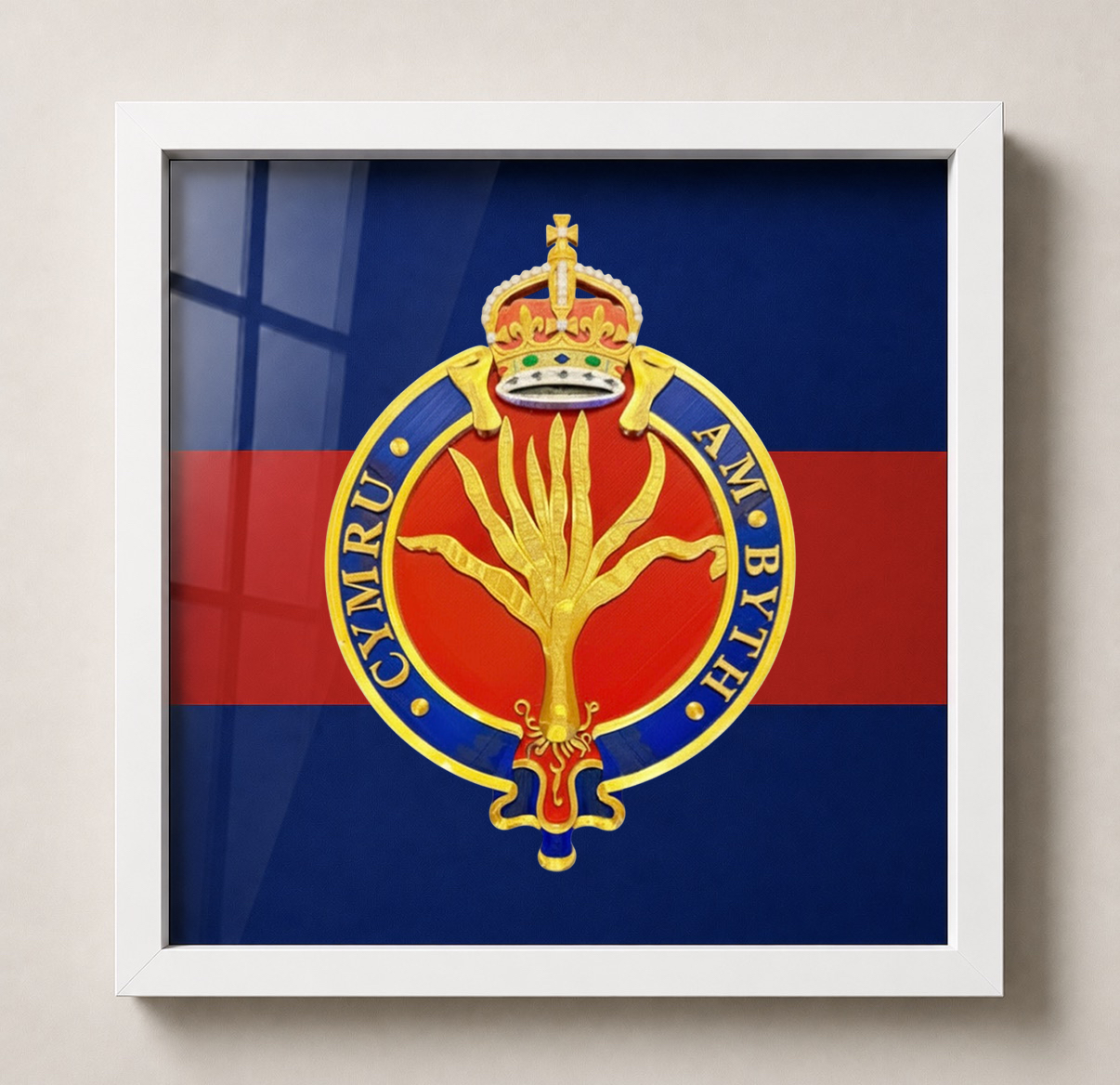 Welsh Guards King's Crown Cypher Display Frame | Officially Licensed