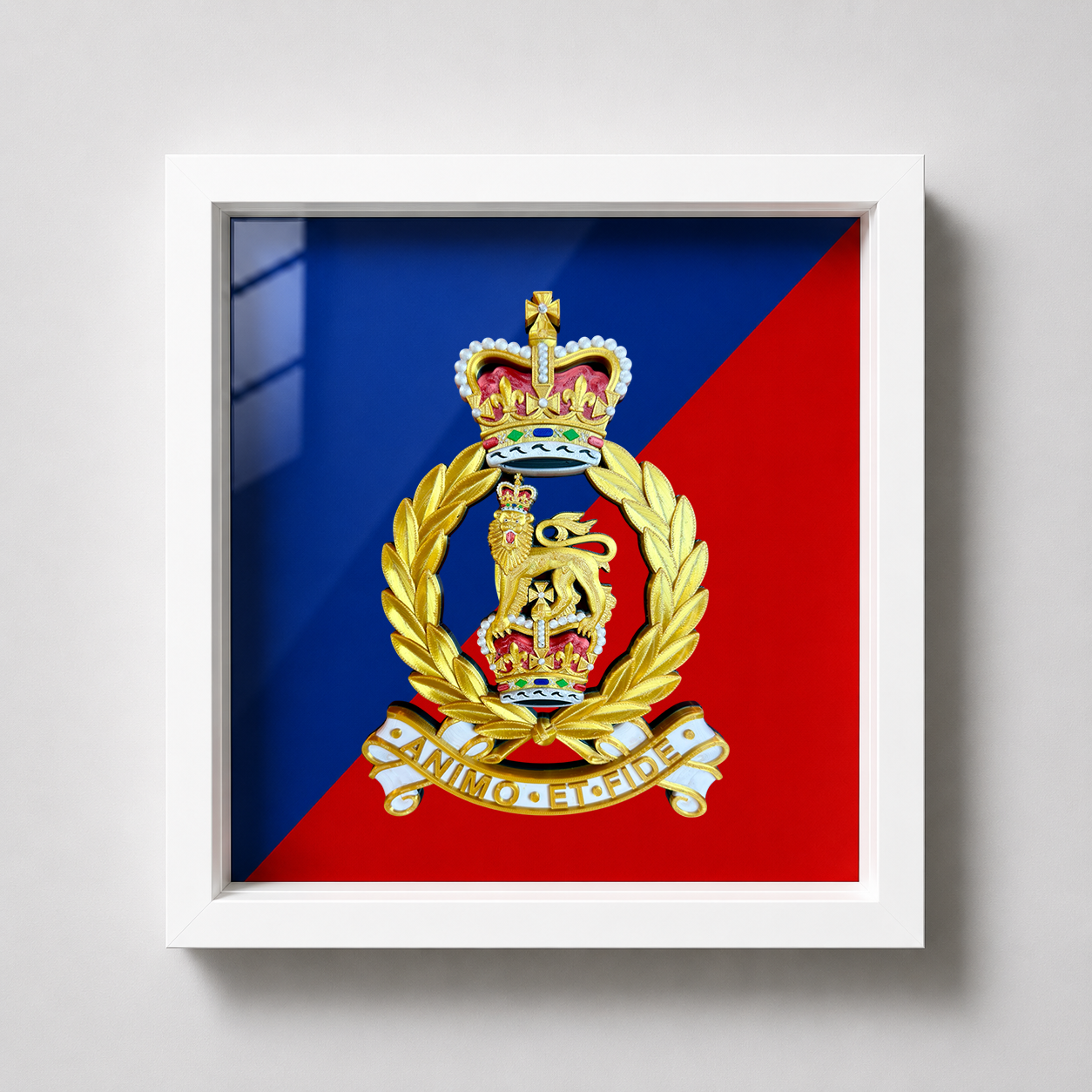 Adjutant General's Corps Queen's Crown Cap Badge Display Frame | Officially Licensed