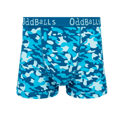 OddBalls - Blue Commando - Mens Cotton Boxer Shorts