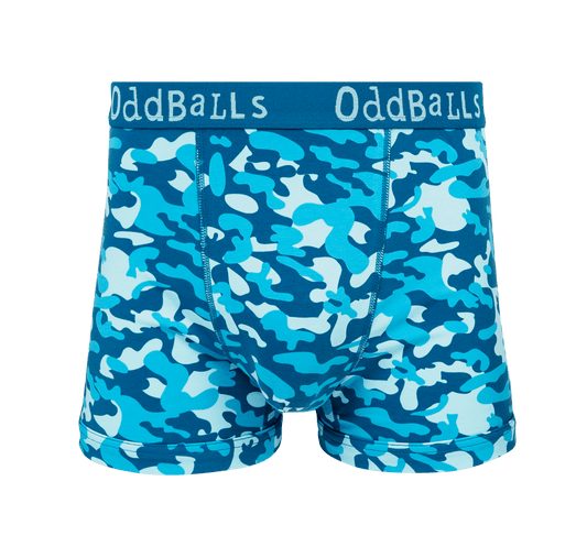 OddBalls - Blue Commando - Mens Cotton Boxer Shorts