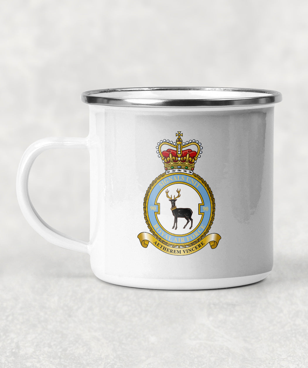 90 Signals Unit RAF - Enamel Mug