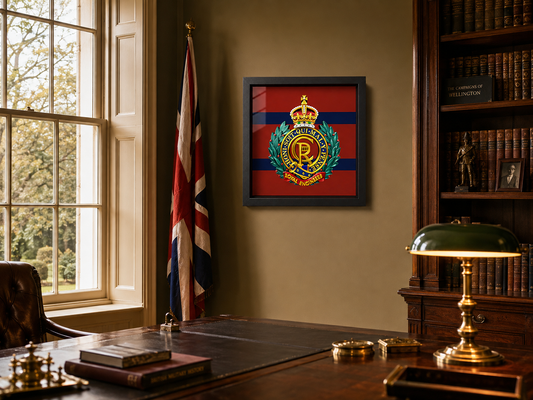 Royal Engineers King's Crown Cap Badge Display Frame | MOD-Licensed