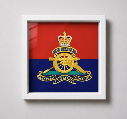 Royal Regiment of Artillery Queen's Crown Cap Badge Display Frame | Officially Licensed