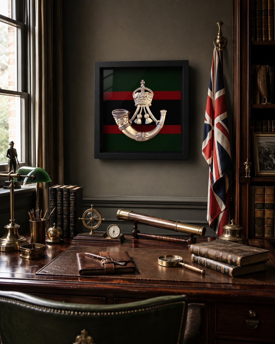 The Rifles Cap Badge Display Frame – King's Crown | Officially Licensed