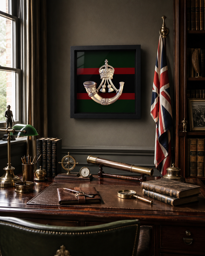 The Rifles Cap Badge Display Frame – King's Crown | Officially Licensed