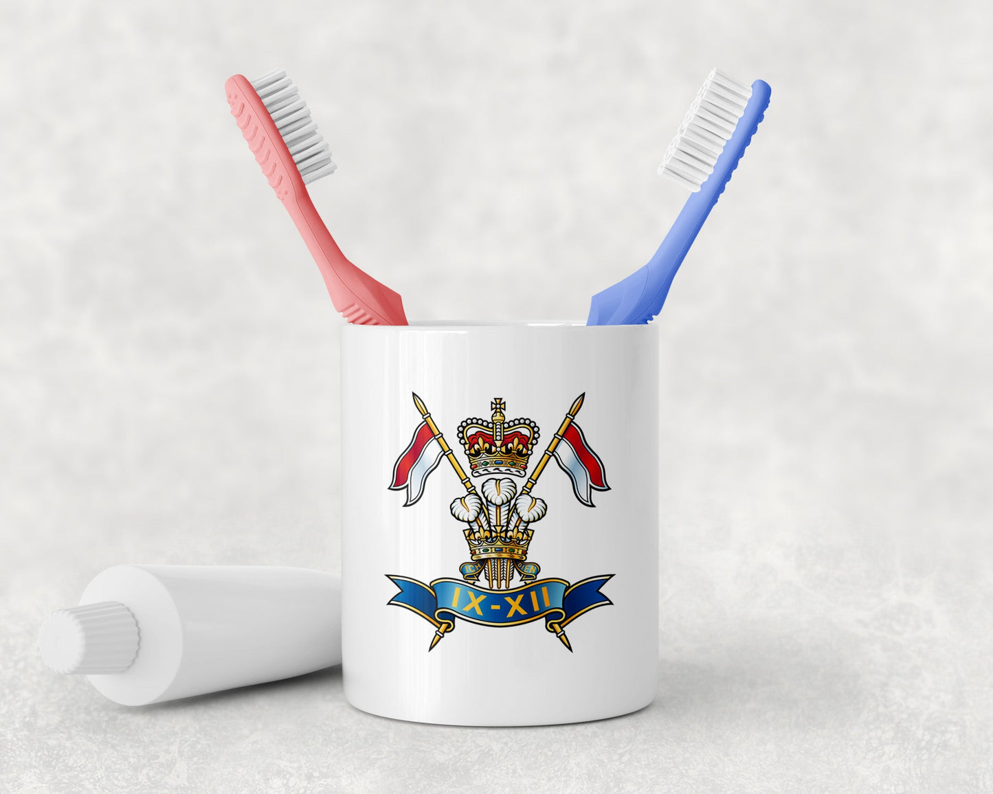 9th/12th Royal Lancers - Toothbrush Holder and Soap Dispenser