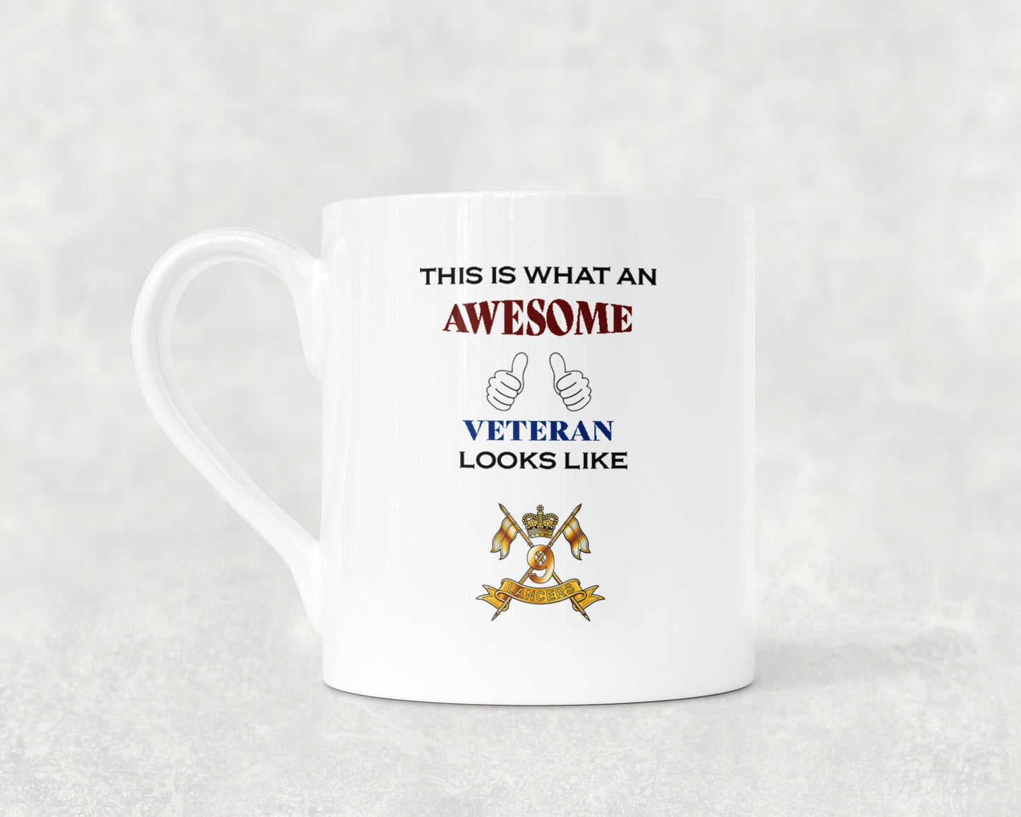9th Queen's Royal Lancers - Veteran - Bone China Mug
