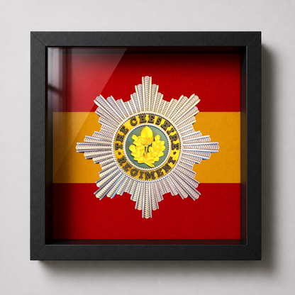 Cheshire Regiment Cap Badge Display Frame – Full Colour | Officially Licensed