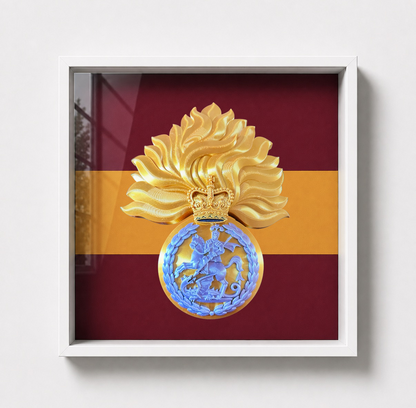 Royal Regiment of Fusiliers Grenade Display Frame Queen's Crown | Officially Licensed